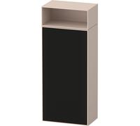 Duravit Zencha armoire mi-haute, 400x240x961mm,charnières à gauche, ZE1351L63830000, Couleur: faÃ§ade : structure linÃ©aire noire (verre)/corps : taupe supermate