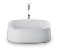 Duravit Zencha Aufsatzbecken 2373423279 42x42cm, sans trou pour robinetterie, trop-plein, plateforme de trou pour robinetterie, sol, blanc
