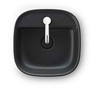 Duravit Zencha Aufsatzbecken 23744213711 42x42cm, avec trou pour robinetterie, plateforme pour trou pour robinetterie, sans trop-plein, meulé, anthracite mat, WonderGliss