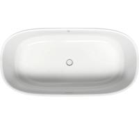 Duravit Zencha baignoire balnéo, en îlot, garniture de vidage et de trop-plein blanche, système Air, 1800x900mm, blanc mat, 760463000AS0000