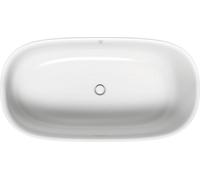 Duravit Zencha baignoire balnéo, pose libre, garniture d'écoulement et de trop-plein blanche, système Air, 1600x850mm, blanc mat, 760462000AS0000