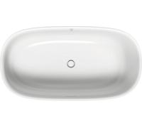Duravit Zencha baignoire balnéo, pose libre, garniture d'écoulement et de trop-plein blanche, système Air, 1600x850mm, blanc mat, 760462000AS0000