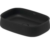 Duravit Zencha Aufsatzbecken 2373551379 55x39cm, sans trou pour robinetterie, trop-plein, rangée de trous pour robinetterie, sol, anthracite mat