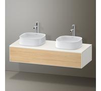 Duravit Zencha Meuble sous-lavabo sur console, 1300x550mm,1 tiroir, 2 découpes, ZE4813B30840000