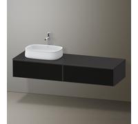 Duravit Zencha Meuble sous-lavabo avec console, 1600x550mm, 2 tiroirs, 1 découpe à gauche, ZE4814, ZE4814L63800000