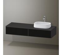 Duravit Zencha Meuble sous-lavabo avec console, 1600x550mm, 2 tiroirs, 1 découpe à droite, ZE4814, ZE4814R63800000