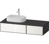 Duravit Zencha Meuble sous-lavabo avec console, 1300x550mm, 2 tiroirs, 1 découpe, ZE4816064800000