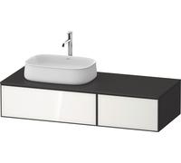 Duravit Zencha Meuble sous-lavabo avec console, 1300x550mm, 2 tiroirs, 1 découpe, ZE4816064800000