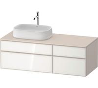 Duravit Zencha Meuble sous-lavabo avec console, 1300x550mm, 2 tiroirs, 2 tiroirs, 1 découpe à gauche, ZE4826064830000