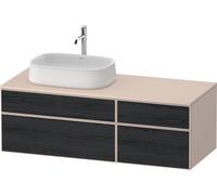 Duravit Zencha Meuble sous-lavabo avec console, 1300x550mm, 2 tiroirs, 2 tiroirs, 1 découpe à gauche, ZE4826016830000
