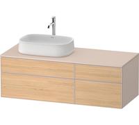 Duravit Zencha Meuble sous-lavabo avec console, 1300x550mm, 2 tiroirs, 2 tiroirs, 1 découpe à gauche, ZE4826030830000