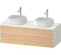 Duravit Zencha Meuble sous-lavabo sur console, 1300x550mm, 1 coulissant, 1 tiroir, 2 découpes, ZE4823B30840000