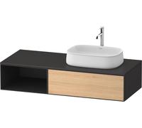 Duravit Zencha Meuble sous-lavabo sur console, 1300x550mm, 1 tiroir, 1 compartiment ouvert à gauche, découpe à droite, ZE4819030800000