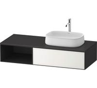 Duravit Zencha Meuble sous-lavabo sur console, 1300x550mm, 1 tiroir, 1 compartiment ouvert à gauche, découpe à droite, ZE4819064800000