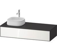 Duravit Zencha Meuble sous-lavabo sur console, 1300x550mm, 1 tiroir, 1 découpe à gauche, ZE4812L64800000