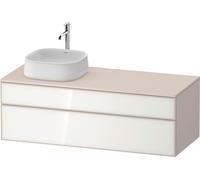 Duravit Zencha Meuble sous-lavabo sur console, 1300x550mm, 1 tiroir, 1 tiroir, découpe à gauche, ZE4822L64830000