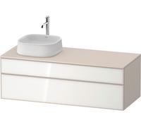 Duravit Zencha Meuble sous-lavabo sur console, 1300x550mm, 1 tiroir, 1 tiroir, découpe à gauche, ZE4822L64830000