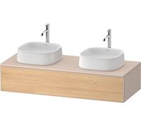 Duravit Zencha Meuble sous-lavabo sur console, 1300x550mm,1 tiroir, 2 découpes, ZE4813B30830000