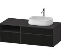 Duravit Zencha Meuble sous-lavabo sur console, 1300x550mm, 2 tiroirs, 1 tiroir, compartiment ouvert, découpe 1 droite, ZE4829063800000