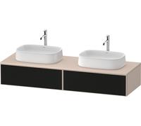 Duravit Zencha Meuble sous-lavabo sur console, 1600x550mm, 2 tiroirs. 2 découpes, ZE4815, ZE4815B63830000