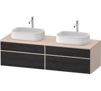 Duravit Zencha Meuble sous-lavabo sur console, 1600x550mm, 2 tiroirs, 2 découpes, ZE4825, ZE4825B16830000