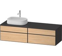 Duravit Zencha Meuble sous-lavabo sur console, 1600x550mm, 2 tiroirs, 2 tiroirs, 1 découpe à gauche, ZE4824, ZE4824L30800000