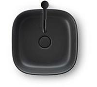 Duravit Zencha Vasques à poser 2373421379 42x42cm, sans trou pour robinetterie, trop-plein, rangée de trous pour robinetterie, sol, anthracite mat