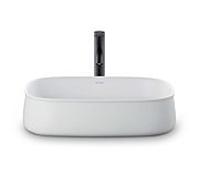 Duravit Zencha Vasques à poser 2373553279 55x39cm, sans trou pour robinetterie, trop-plein, plateforme de trou pour robinetterie, sol, blanc