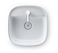 Duravit Zencha Vasques à poser 23744232711 42x42cm, avec trou pour robinetterie, plateforme pour trou pour robinetterie, sans trop-plein, meulé, blanc , WonderGliss