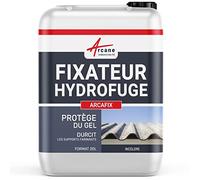 Durcisseur Fixateur pour Béton, Tuile, Sol 20 L (jusqu'à 100 m²) | Fixateur Hydrofuge, Durcit les Supports Friables, Imperméabilise Tuiles, Béton et Matériaux Poreux - Arcane Industries
