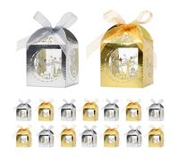 Durdiiy Eid Durdiiy 30 Aïd Mubarak Boîtes à Cadeaux Gâteries,Eid Mubarak Boîtes Cadeau,Ramadan Sacs Cadeaux,Mubarak Party Favor Bag Candy Box avec Ruban,Décorations Musulmanes du Ramadan Moubarak (B)