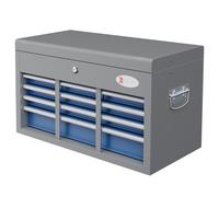 DURHAND Caisse boite à outils en métal avec 6 tiroirs et 1 plateau supérieur, verrouillable avec 2 clés fournies, 2 poignées