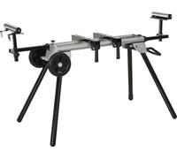 DURHAND Châssis pour scies à tronçonner Scie à tronçonner en acier 123,5-245 cm Noir+Argent