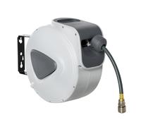 DURHAND Enrouleur de Tuyau à Air Comprimé 20 m + 1,94 m, Dévidoir Automatique Ø Intérieur 3/8", 1/4" BSPT, Gris