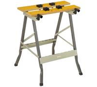 DURHAND Établi pliant établi de serrage avec 4 serre-joints table de travail chevalet de sciage, charge 100 kg, structure en acier, plan de travail pour chantier atelier garage, 62,5x60,5x78,5cm, gris