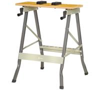 DURHAND Établi pliant établi de serrage avec 4 serre-joints table de travail, charge 100 kg, 62,5x60,5x78,5cm, gris