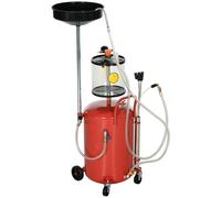 DURHAND Récupérateur d'Huile Vidange 2-en-1 Portable Hauteur Réglable Vidangeur Pneumatique 80L Atelier Mécanique Aosom France