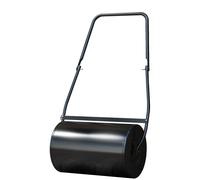 DURHAND Rouleau à gazon, rouleau de jardin, remplissable avec 38 L d'eau ou de sable, 60 x 32 x 105 cm, noir