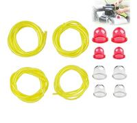 Durite essence carburant lot 4 pièces tuyaux carburant universels 60cm multi diamètres 2 x 3.5 mm 2.5 x 5 mm 3 x 5 mm 3 x 6 mm pour tronçonneuse souffleur tondeuse jardin accessoires