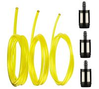Durite Essence Debroussailleuse Tondeuse Tuyau pour Carburant Set avec 3 Filtre Essence Piece Detachee Debroussailleuse Tronçonneuse 3 Pièce Durite Huile 2 x 3,5 mm/2,5 x 5 mm/3 x 5 mm (1 M)
