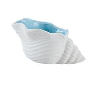 Durlo Grand bol en céramique en forme de coquillage, plateau à bijoux en forme de conque, décor de style tropical océanique, plat en coquillage pour salle de bain, pièces de monnaie, clés