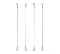 Durlo Lot de 4 câbles de retenue pour porte d'armoire, limiteur de charnière en acier inoxydable 304, angle d'ouverture de porte flexible, protection (20 cm)