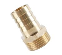 Durlo Raccord de tuyau fileté en laiton G1 pouce, filetage mâle, 32,5 mm x 25 mm, embout cannelé, adaptateur de tuyau, raccord à visser