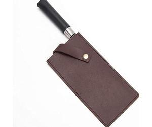 Duroecsain Fourreau en cuir pour hache de boucher, housse de hachette de boucher, protection des bords pour couteau, housse de protection anti-crevaison réutilisable pour couteau de boucher et