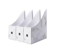 Duroecsain Porte-revues en carton,Lot de 3 porte-revues pour bureau - Porte-revues avec étiquettes autocollantes, boîte de rangement pour magazines, porte-revues pour la maison, le bureau