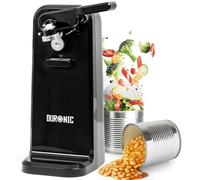 Duronic CO40 BK Ouvre-boîte électrique 50W Ouvre boîtes de conserve | Aiguiseur de couteaux Décapsuleur pour bouteille Permet de retirer les capsules des bouteilles et cannettes