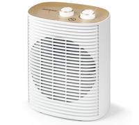 Duronic HV32 WE Radiateur soufflant électrique 2000W Thermostate réglable | Mode éco Mode turbo Sécurité antibasculement avec arrêt automatique Ventilateur d'air frais en été Idéal maison bureau garage
