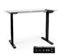 Duronic TM12 BK Bureau Assis-Debout noir Structure de bureau à hauteur ajustable 71 - 116 cm Électrique Sauvegarde des tailles MAX 80 kg Station ergonomique Plateau disponible séparément