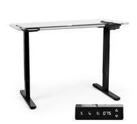 Duronic TM12 BK Bureau Assis-Debout noir Structure de bureau à hauteur ajustable 71 - 116 cm Électrique Sauvegarde des tailles MAX 80 kg Station ergonomique Plateau disponible séparément