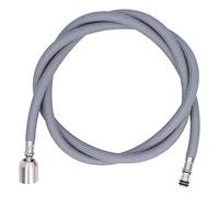 Duschschlauch 1,5m G1/2 Anschluss, Flexibler Brauseschlauch aus Nylon & PVC, Bruchsicherer Ersatzschlauch für Handbrause, Badezimmer & Küche, Silber